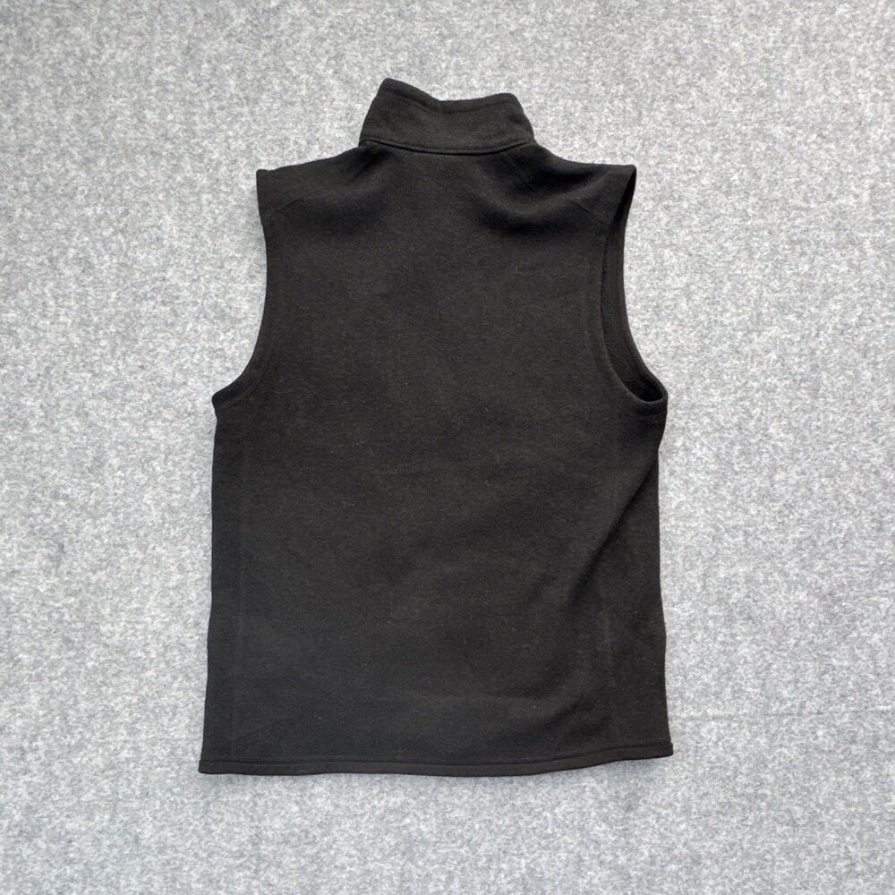 Patagonia Black Full Zip Fleece Vest Men's Size M Stand-Up Collar Logo Black - Picture 6 of 7